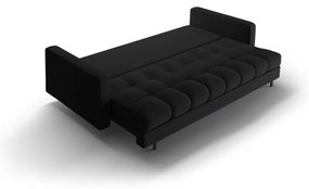 Čierna rozkladacia/s úložným priestorom pohovka 222 cm Bali – Cosmopolitan Design