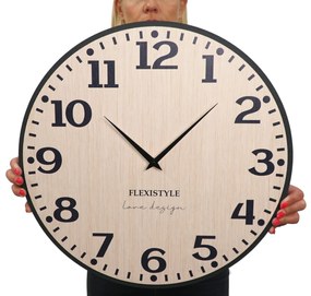 Nástenné hodiny Elegante Flex z227-1d2-1-x svetlohnedé, 50 cm