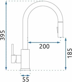 Rea Leo 40, 1-komorový nerezový drez 400x450x185 mm, medená matná, ZLE-06016