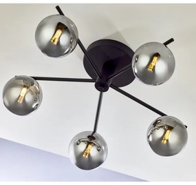 Jupiter 2048 - Prisadený luster PRATO 5xG9/14W/230V čierna/dýmovo sivá