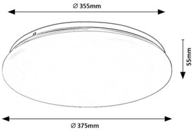 Rabalux 71103 - LED stropné svietidlo VENDEL LED/24W/230V 3000K 37 cm