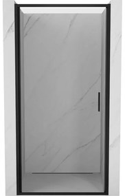 Mexen Exo, 1-krídlové dvere do otvoru 80x200 cm, 6mm číre sklo, čierny profil, 817-080-000-70-00
