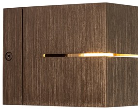 Moderná nástenná lampa tmavo bronzová - Transfer Groove