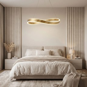 Toolight Toolight, LED závesné svietidlo, 80cm, 70W, 4000K, 5000lm, SWE069-CP, zlatá matná, OSW-30231