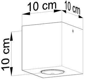 Sivé bodové svietidlo 10x10 cm Geo – Sollux