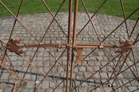 Oblúk na ruže Mel s bránkou - Hnedá antik