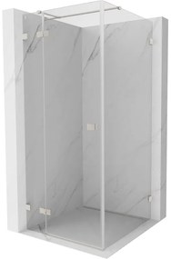 Mexen Lunar T, sklápací sprchový kút ľavý 120 x 120 cm, 8mm číre sklo, oceľový profil, 834T-120-120-97-00-L
