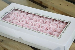 Lososové mydlové ruže 50ks 6cm