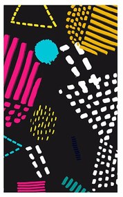 Plagát s paspartou moderný Memphis vzor - 60x90 black