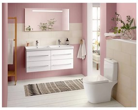 Villeroy & Boch Avento - Dvojité umývadlo 1200x470 mm, s prepadom, alpská biela CeramicPlus 4A23CKR1