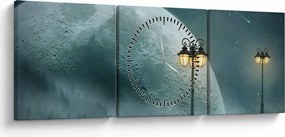 Obraz - Obloha na dosah (s hodinami) (90x30 cm)