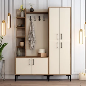 Predsieňová stena Viyana DA - Walnut, Cream