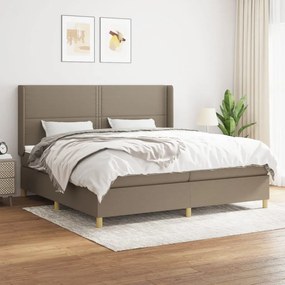 Boxspring posteľ s matracom sivohnedý 200x200 cm látka 3131941