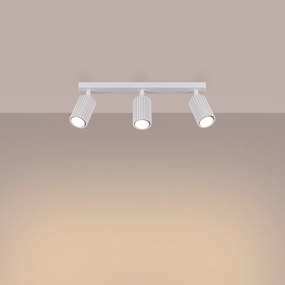 Bodové svietidlo Karbon, 3x biele kovové tienidlo, (možnosť polohovania)
