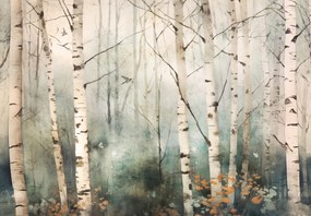 Fototapeta - Stromy - maľba (147x102 cm)