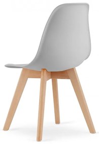 Set jedálenských stoličiek KITO sivé (hnedé nohy) 4ks