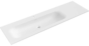 Mexen Vela, umývadlo zapustené do dosky, ľavé, 161 × 46,5 cm, biela matná, 25231601L