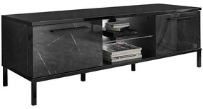TV stolík Mango mramor čierna