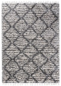 Kusový koberec shaggy Atika krémovo sivý 120x170cm