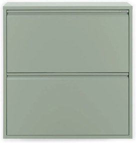 Zeleno-sivá kovová skrinka na topánky Billy – Spinder Design