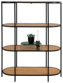 Čierna knižnica v dekore duba 36x111 cm Vita - House Nordic