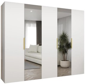 Skriňa Marbella II 250 biela/zlatá