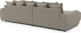 Taupe rohová pohovka (ľavý roh/s leňoškou) Albane – Ropez