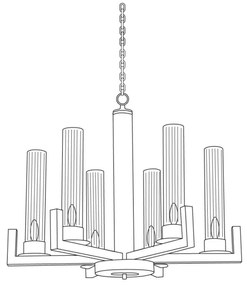 Kolarz 6009.80630 - Luster na reťazi RAGGIO 6xE14/25W/230V 24K zlato