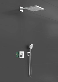 Hansgrohe Raindance E, sprchový systém 300 1jet s termostatom ShowerSelect Square, chrómová, HAN-27952000