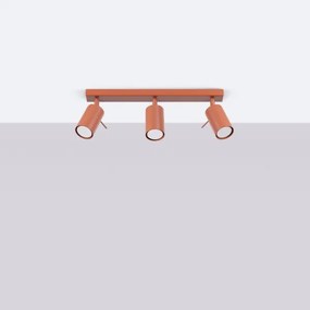 Sollux SL.1508 - Bodové svietidlo RING 3xGU10/10W/230V červená