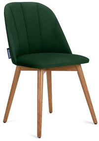 Konsimo Sp. z o.o. Sp. k. Jedálenská stolička BAKERI 86x48 cm tmavozelená/buk KO0076