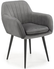 Stolička K429 Velvet/Kov Šedá