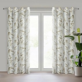 ZÁVES NA KRÚŽKOCH PATI 140X250 CM KVETY