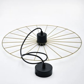 Luster na lanku MONTANA 1xE27/15W/230V pr. 45 cm zlatá/čierna