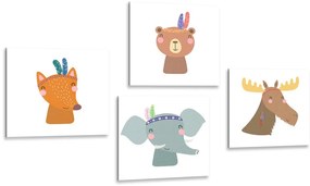 Set obrazov zvierací indiáni
