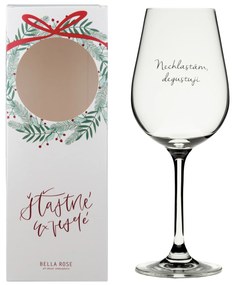 Bella Rose Pohár na víno Nechlastám, degustuji + vianočná krabička – CZ