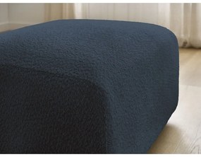 Tmavomodrá podnožka z textílie bouclé Tina – Bobochic Paris