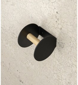 Čierny nástenný držiak na toaletný papier Bull – LIND DNA