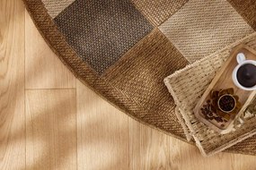 Koberec Adana Chess Beige kruh