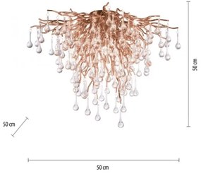 Paul Neuhaus 8091-11 - Prisadený luster ICICLE 9xG9/40W/230V pr. 50 cm mosadz