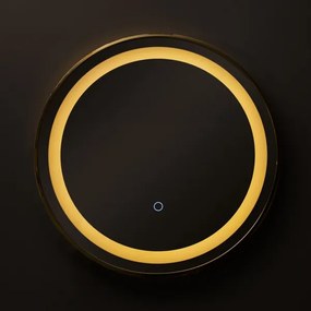 Zuma Line D251801-LED Kúp. zrkadlo s podsv. 24W/230V 3000/4000/6000K IP44 zlatá