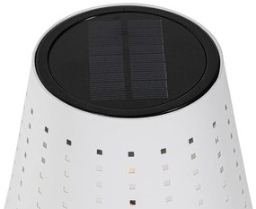 Vonkajšia stolná lampa biela vrátane LED 3-stupňovo stmievateľná nabíjateľná a solárna - Ferre