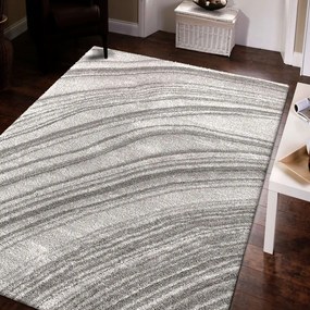 Koberec Serenity v sivej farbe s abstraktným vzorom Šírka: 120 cm | Dĺžka: 170 cm