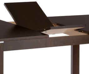 Autronic - Jedálenský stôl rozkladací 120+30x80x74 cm, doska MDF, dyha, nohy masív, orech - BT-6777 WAL