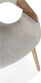 Béžové čalúnené jedálenské kreslá v súprave s podrúčkami 2 ks Elif – MOME