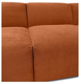 Oranžová menčestrová rohová pohovka (ľavý roh) Sting - Scandic