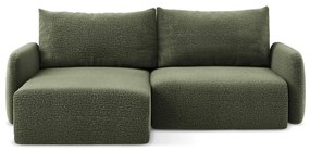 Zelená rozkladacia/s úložným priestorom rohová pohovka (ľavý roh) Kalena – Makamii