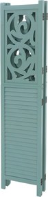 Paraván T568, deliaca stena, 4 panely - 170 × 160 cm - zelená