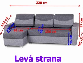 Sedacia súprava Artur, Sivá/Strieborná (AN 5671/5674)