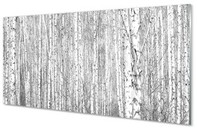 Obraz plexi Čierna a biela strom les 120x60 cm